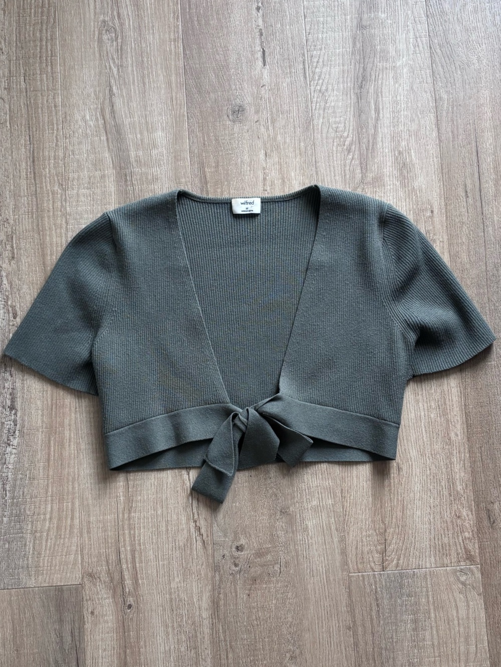 Wilfred Tie-Front Blouse in Green